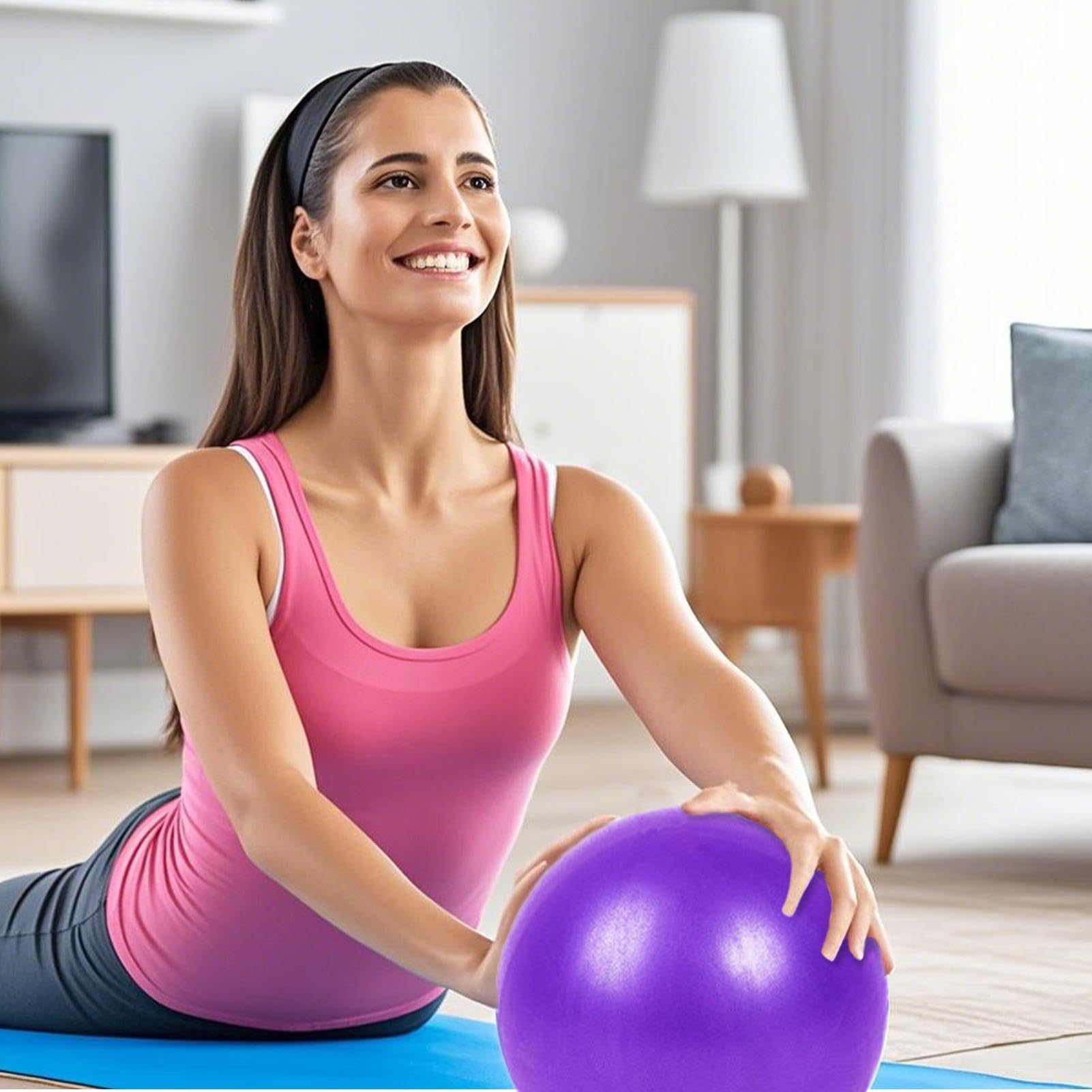 Juego de esterilla de yoga, kits de yoga para el entrenamiento en casa, esterilla de yoga con bolsa de transporte, equipo de fitness para pilates, ejercicios de suelo, incluyendo la banda de