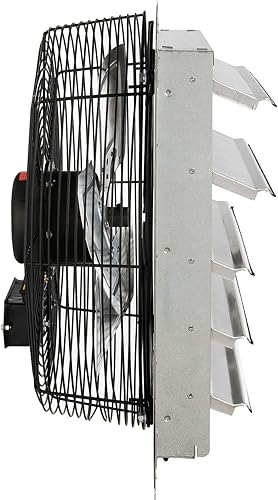 Miniatura 4 de Global Industrial Ventilador de ventilación de escape de 18" W con obturador, sola velocidad