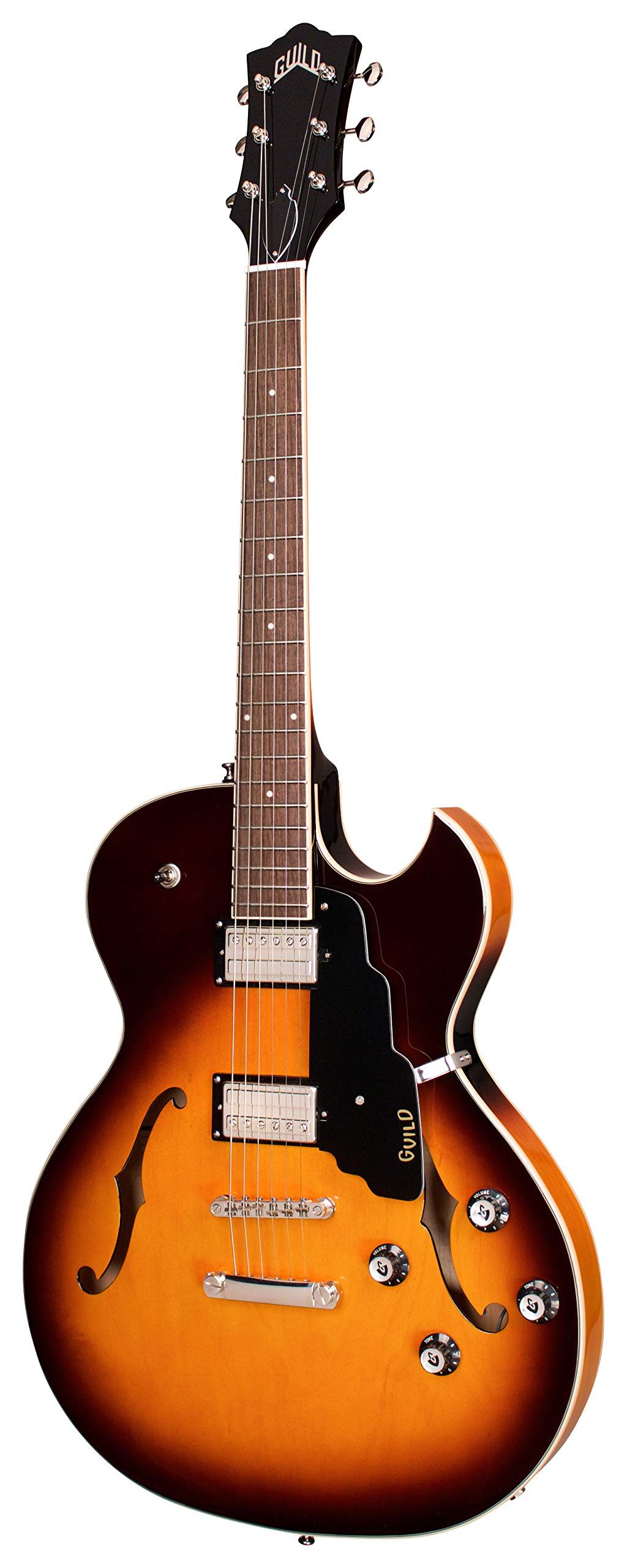 Guild Guitars Starfire I SC SemiHollow Body Electric Guitar, Antique Burst, FlorentineCut w