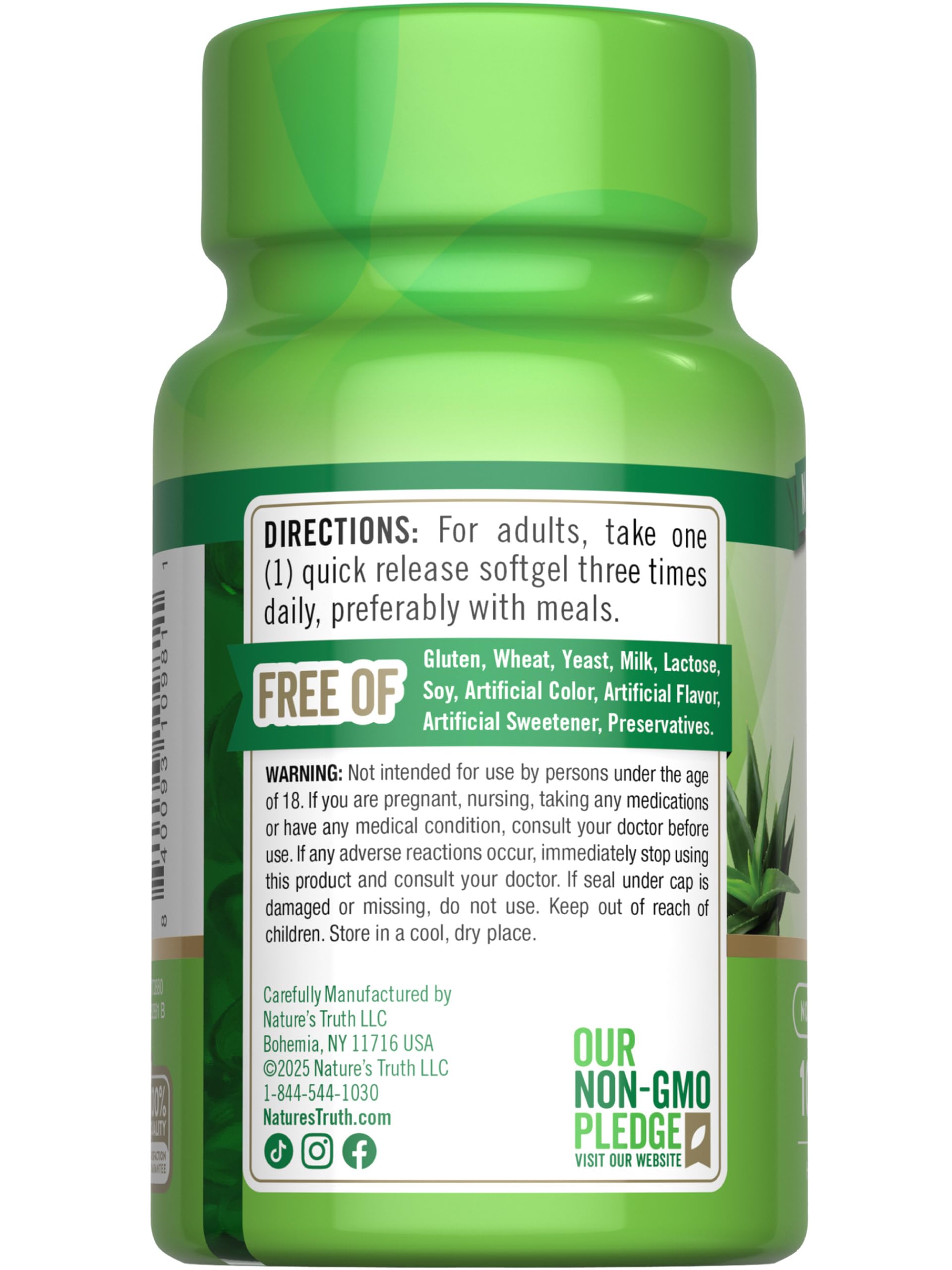 Nature's Truth Aloe Vera Softgels | 100 Count — Amazon image 7