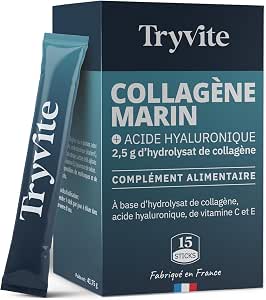 Complément Acide Hyaluronique & Collagène Marin - Vitamines C&E - 120 Gélules (2 Mois)