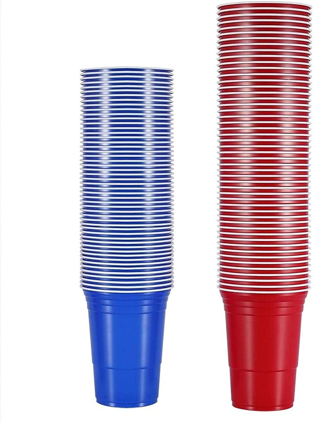 Beer Pong Set,Plastic Shot Cups - Pack of 100pcs Beer Pong Drinking Game Set Beer Pong Cups for Outdoor Events, Friends Gift(50pcs Red+50pcs Blue) (Size : 50pcs Red+50pcs Blue)
