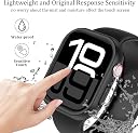 TSHIENTT Hard Bumper Case Compatible with Apple Watch Series 11 & 10 46mm | Without Tempered Glass | All-Around Ultra-Thin Bumper Hard PC | [NO Glass Screen Protector] [Pack of 1] (Black, 46MM) gallery image