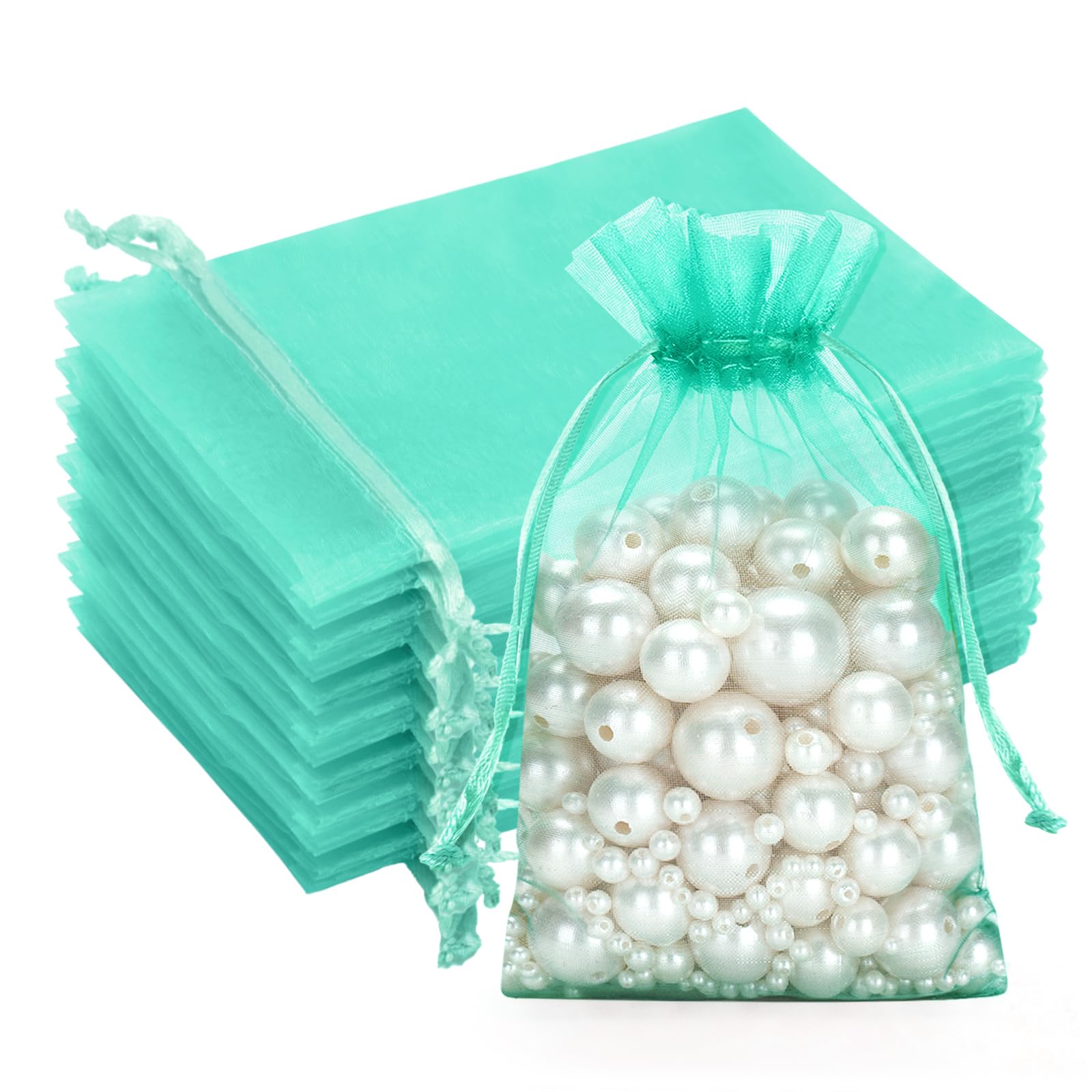 G2PLUS White Organza Gift Pouches - 7x9 CM Small Organza Favor Bags, 50 PCS Wedding Jewelry Bags - Clear Mesh Pouches for Wedding, Christmas, Birthday, Anniversary — view 25