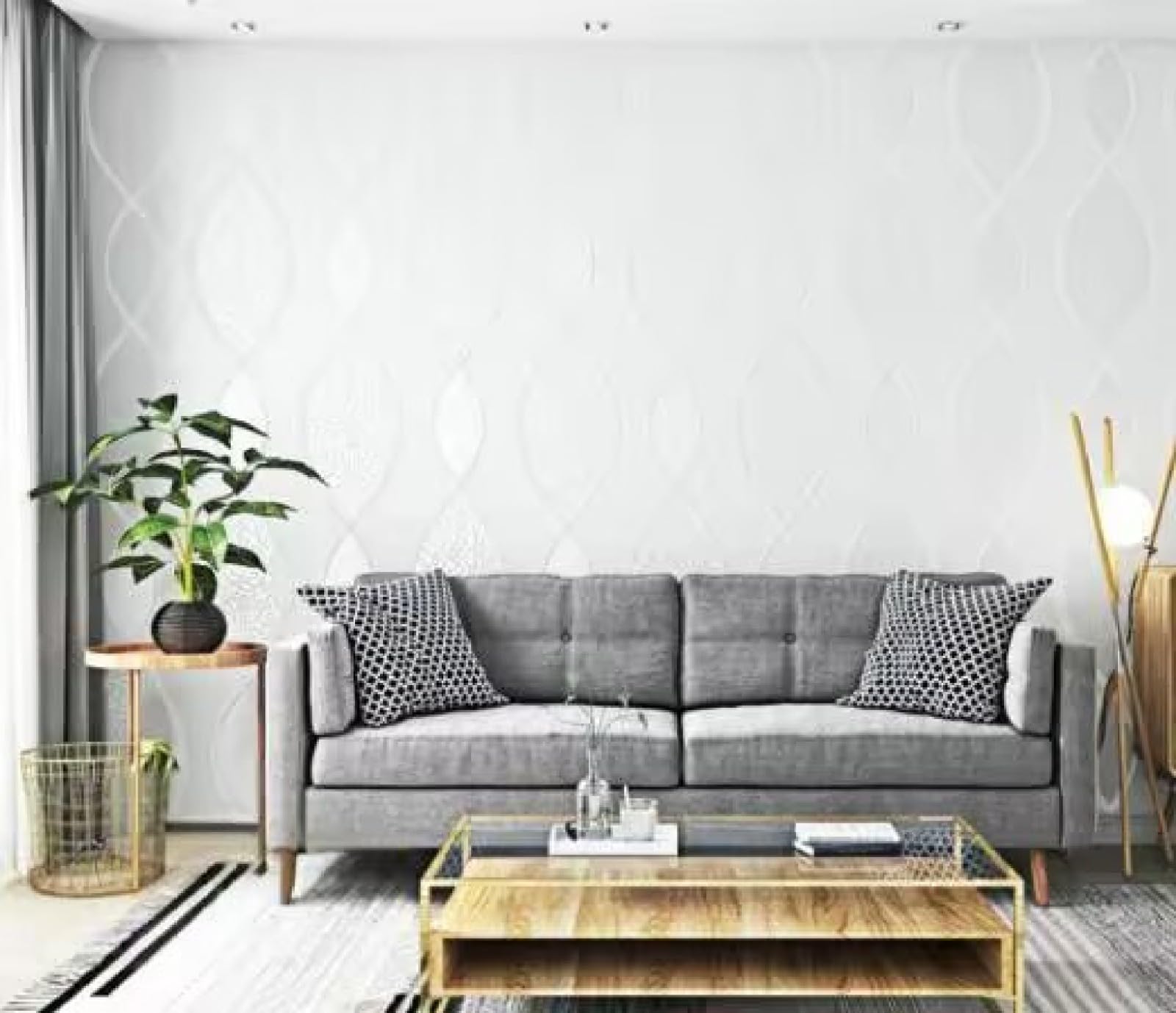 Europäische Geometrie Vliestapete, Modern Elegance 3D fürs Schlafzimmer