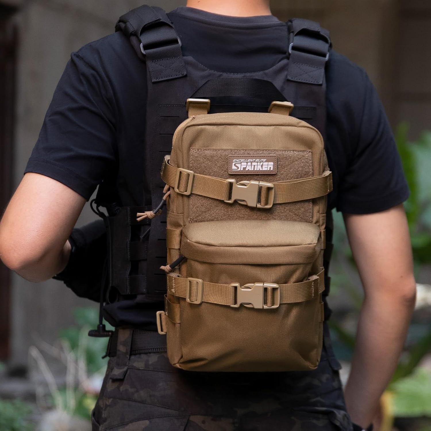 EXCELLENT ELITE SPANKER Tactical MOLLE Hydration Backpack Water Bladder Carrier Pack for Tactical Vest Backpack Plate Carrier - Image 6