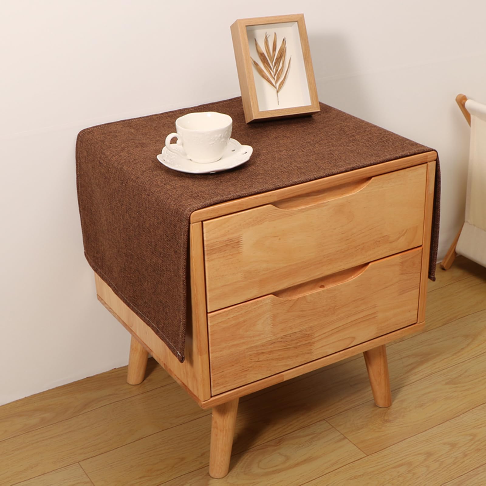 Utobanh Small Bedside Tablecloth Table Dustcover End Tabletop Home Decoration Fabric Tablecloth Nightstand Table Covering Doilies for Furniture Décor