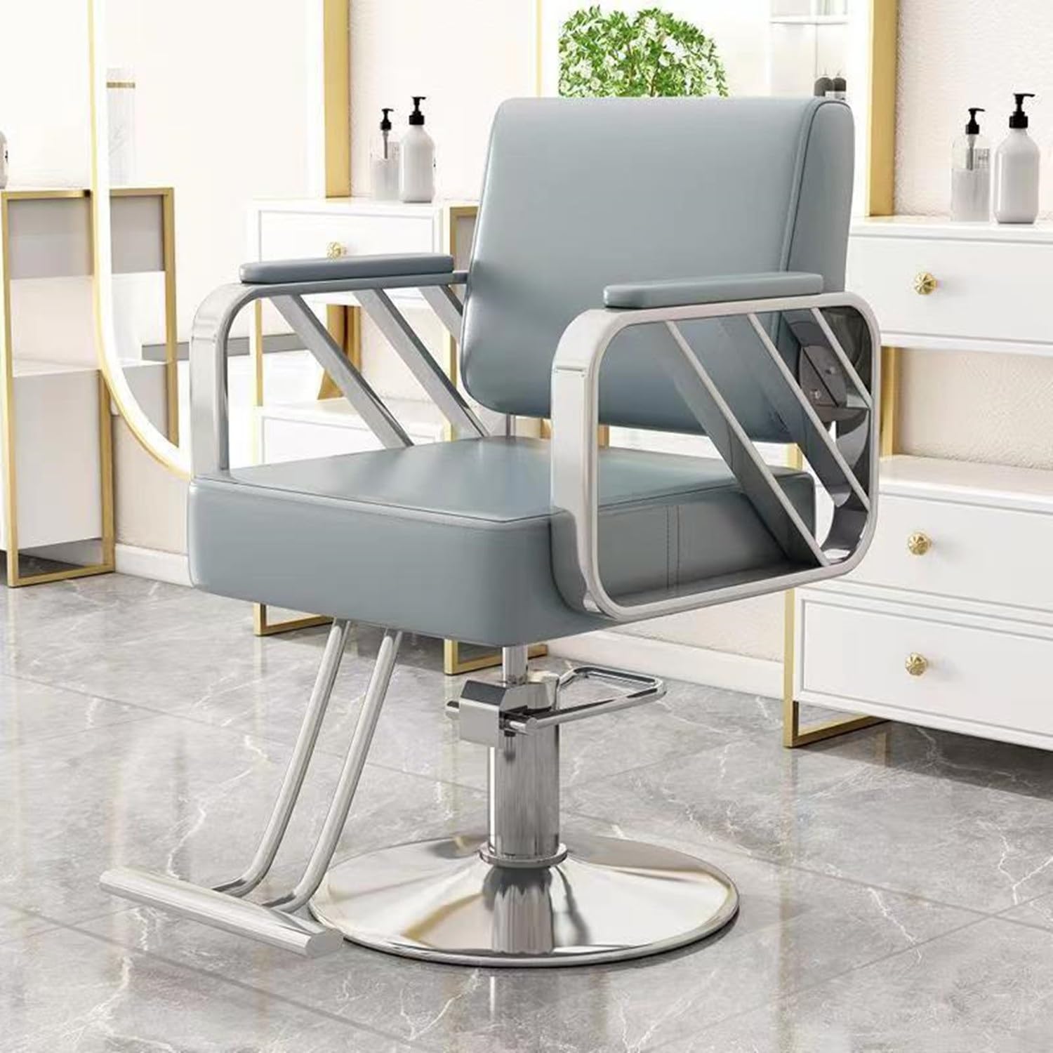 OZBMA Hydraulic Barber Chair with 360° Swivel for Salon, Spa, and Tattoo Professionals (J One Size)