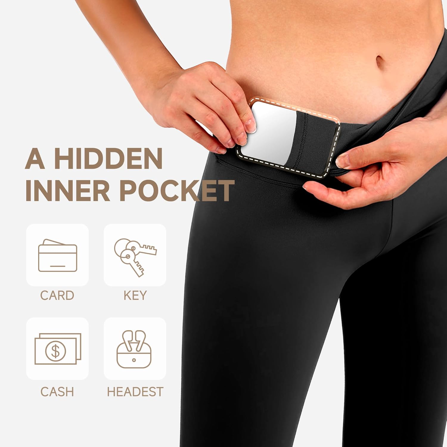 25" High Waist Yoga Pants for Women – Quick Dry Sculpting Leggings Tummy Control Squat Proof Hidden Pocket for Running - Image 6