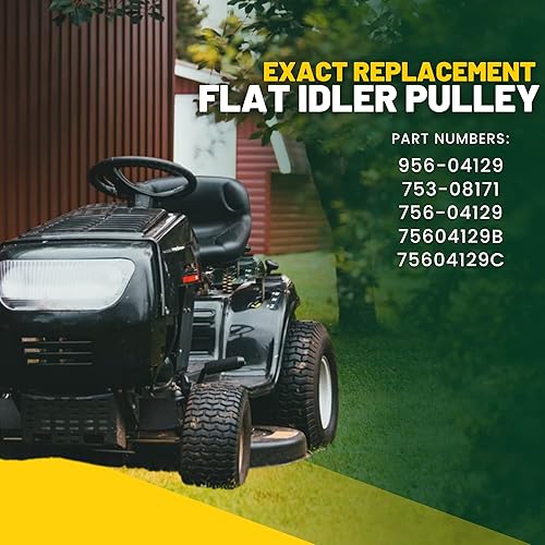 Miniatura 6 de TonGass Paquete de 2, polea tensora plana 956-04129 de repuesto exacto de 4 78 pulgadas, compatible con Cub Cadet MTD, número de pieza OEM