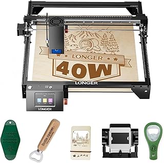 Longer RAY5 Laser Graviermaschine, Laserschneidmaschine für den Tischgebrauch, 3,5“Farb-Touchscreen, Offline-Steuerung über App, Gravurwerkzeug für Metall/Glas/Holz, Arbeitsbereich 385 x 385 mm