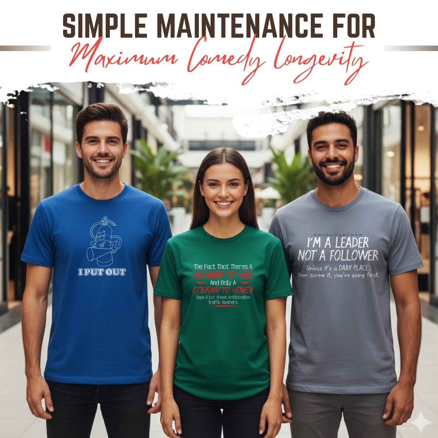 Feelin Good Tees Koszulka męska Im Fine Graphic Mężczyźni Short Sleeve Classic Fit T-shirt