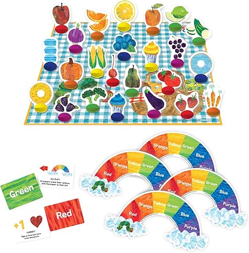 Miniatura 4 de Briarpatch, The Very Hungry Caterpillar Rainbow Picnic Game, basado en libros de tablero por Eric Carle, aprendizaje preescolar para niños
