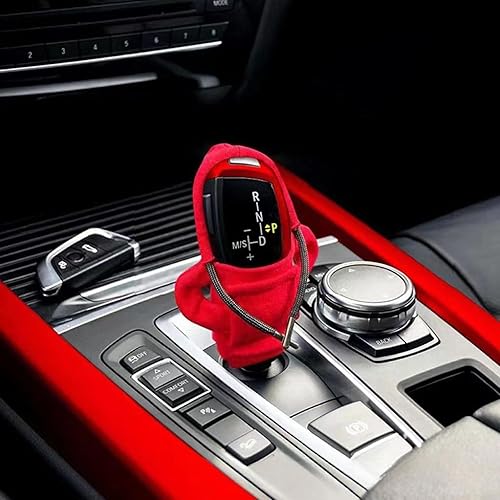 Miniatura 3 de TICURA Funda con capucha para palanca de cambios de automóvil, mini sudadera con capucha para palanca de cambios de automóvil, accesorios interiores