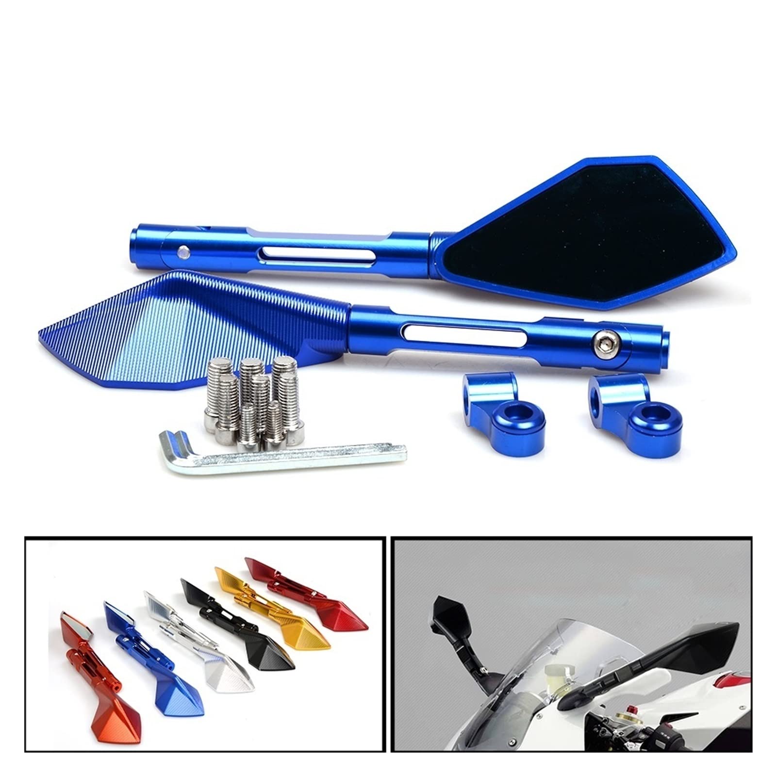 SPECCHIETTI RETROVISORI MANUBRIO BAR END SUZUKI GSF 600 BANDIT - Foto 5