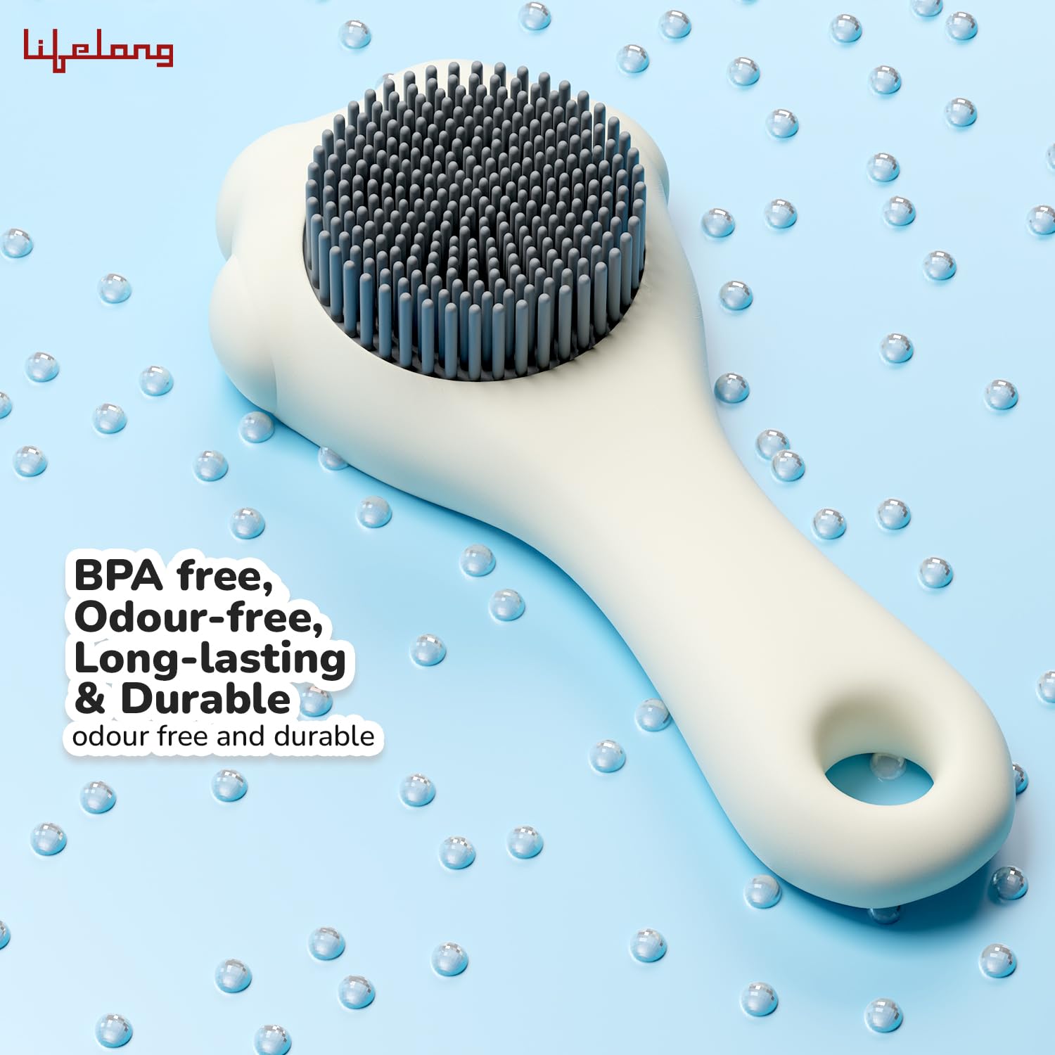 Lifelong Cuppy Baby Hair Brush | Soft Silicone Head for 0-2 Years | Versatile Baby Hair Brush & Comb for Newborns, Infants, and Toddlers | Gentle Grooming Tool for Babies & Ideal for Sensitive Scalps 4 71Q1YGnUPmL. SL1500