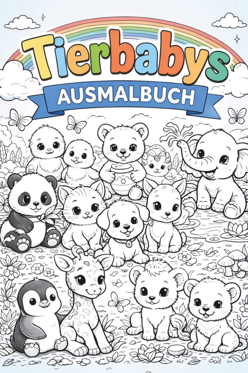 Süße Tierbabys zum ausmalen