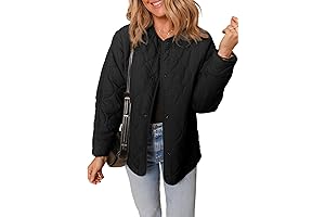 Dokotoo Women's Black Quilted Fall Jacket: Lightweight Warmth and Style