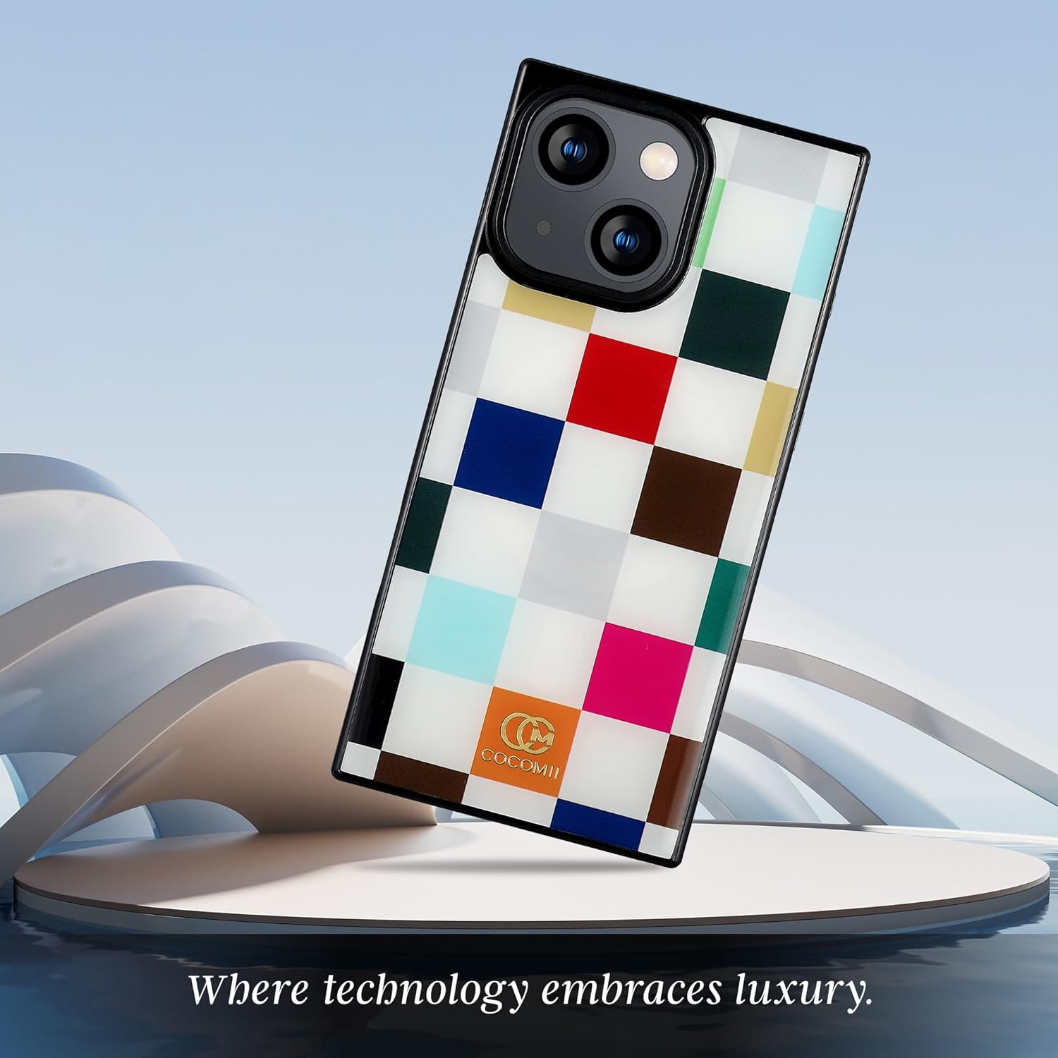 COCOMII Rectangle Case for iPhone 14/iPhone 13, Compatible with MagSafe, Le Carré de Luxe Checkered