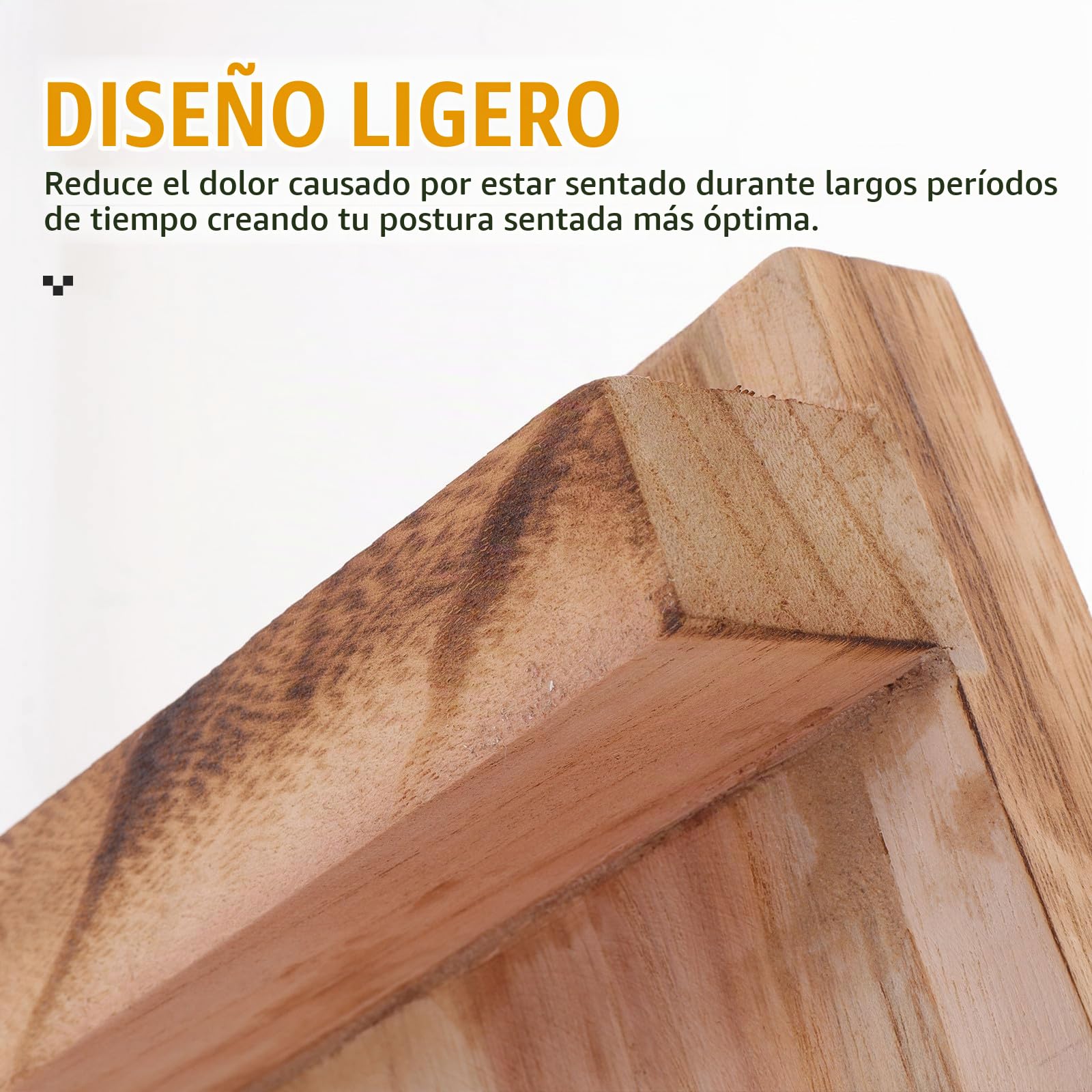HOMSFOU Reposapiés de Madera Maciza Pequeño para Adultos Taburete Antideslizante Debajo del Escritorio Escabel Ergonómico para Oficina y Hogar Soporte para Pies en Sala y Comedor
