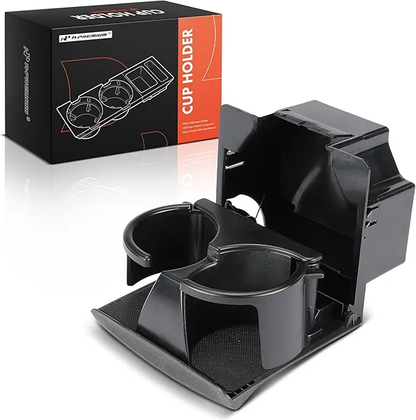 A-Premium Cup Holder Compatible with Nissan Titan 2004 2005 2006 2007, Front, Dark Gray, Replace# 969677S001, 96967-7S001