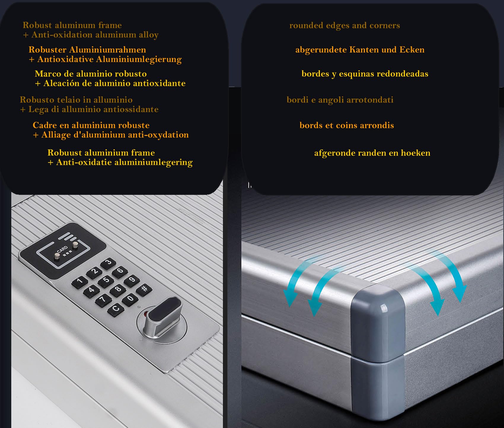 TUKA-i-AKUT TKD8651-48 Szafka na Klucze, 48 Haczyków z Zamkiem Elektronicznym, Metalowa Skrzynka do Montażu na Ścianie, z Zawieszkami + Zestaw Montażowy, Sejf