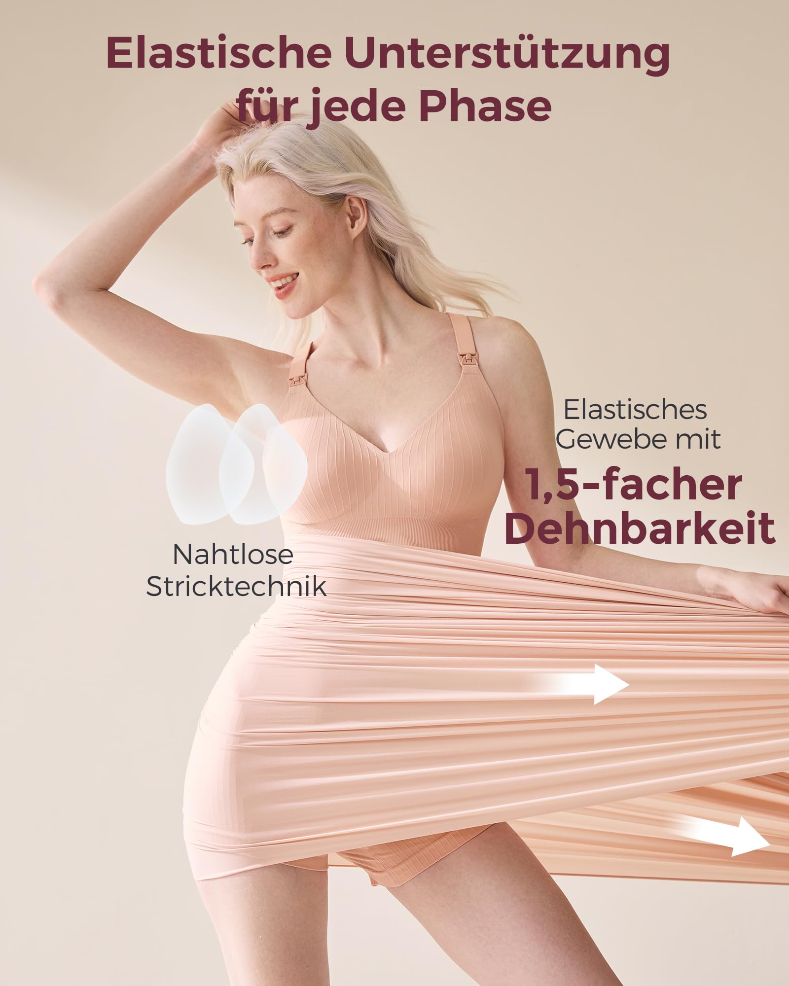 Momcozy Still-BH | Sport-Still-BH mit Kühl-Effekt für Yoga & Workout | Weicher, Stützender Schwangerschafts-BH mit Racerback | Atmungsaktiv & Dehnbar