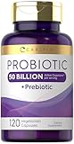 Carlyle Probiotics with Prebiotics | 120 Capsules | 50 Billion Active Organisms | Non-GMO & Gluten Free Supplement