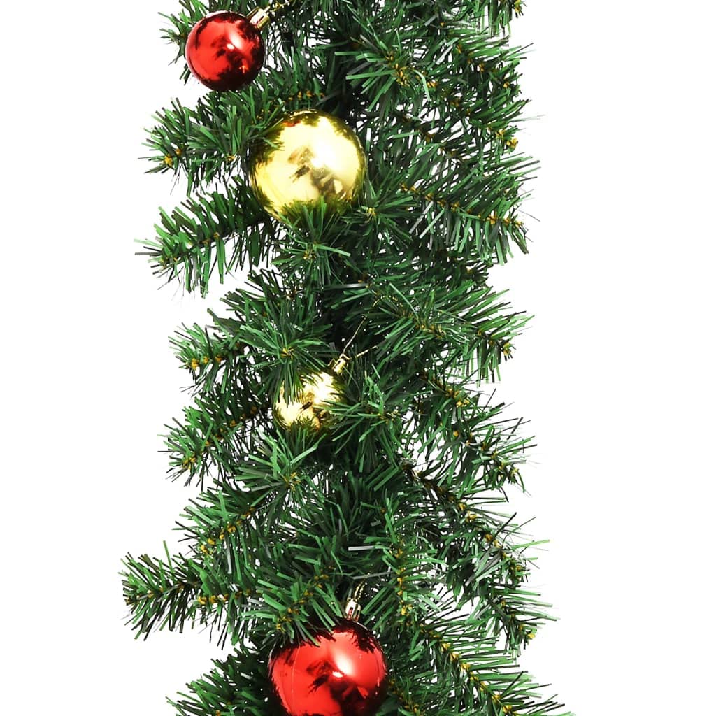 Home Prodotti-Ghirlanda di Natale decorata con palline e luci LED 5 m