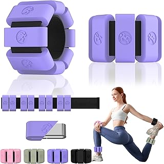 Pesas de muñeca ajustables para mujeres y hombres, pesas de pierna para mujeres de 0.75 libras a 1 libra cada una para caminar, yoga, baile, barra, gimnasio