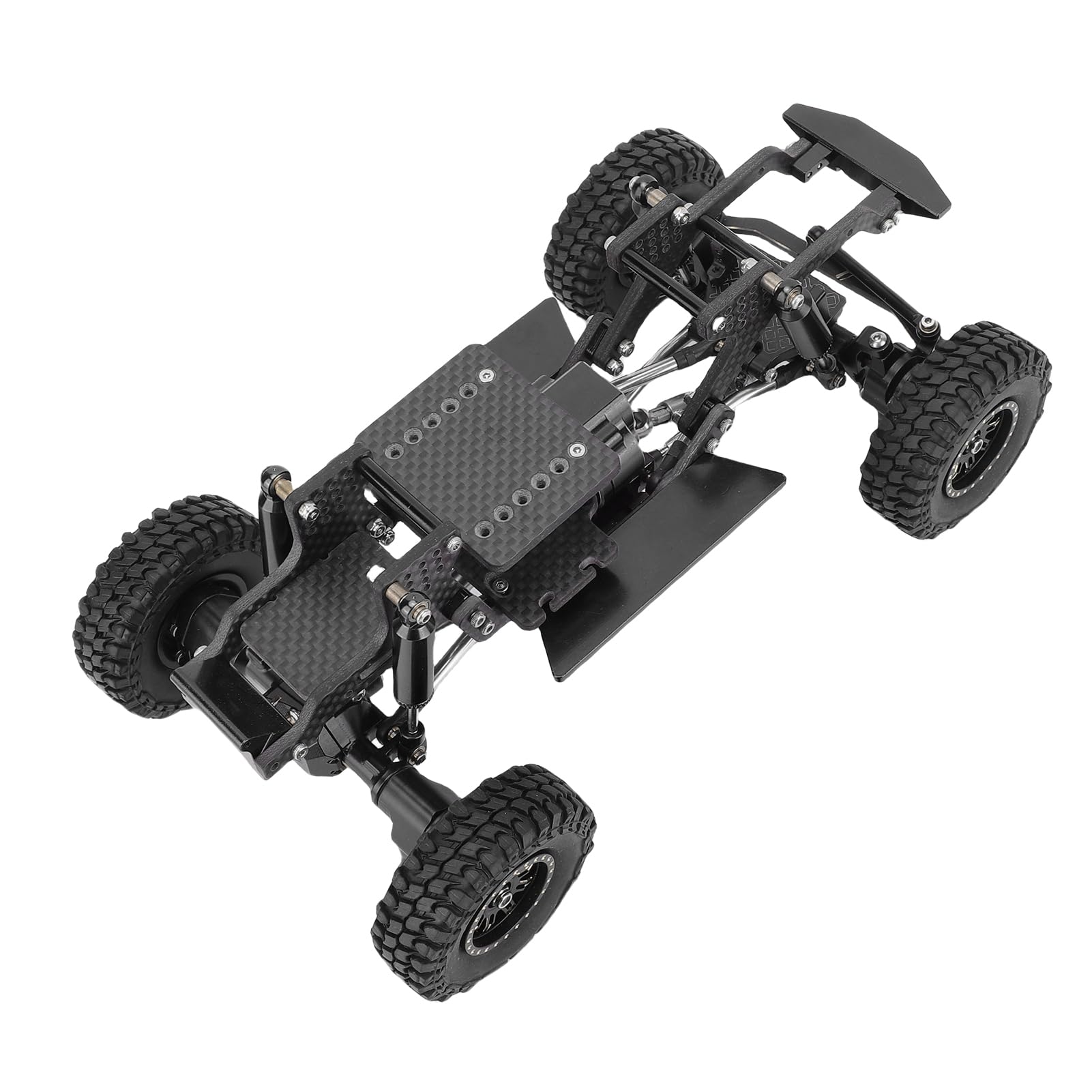 Carbon Fiber RC Chassis Frame Kit Frame Rail Fit for Redcat, 18 1/18 Scale RC High Strength Crawler Upgrade Parts Modular Assembly Smart Robot Car Chassis (Black)