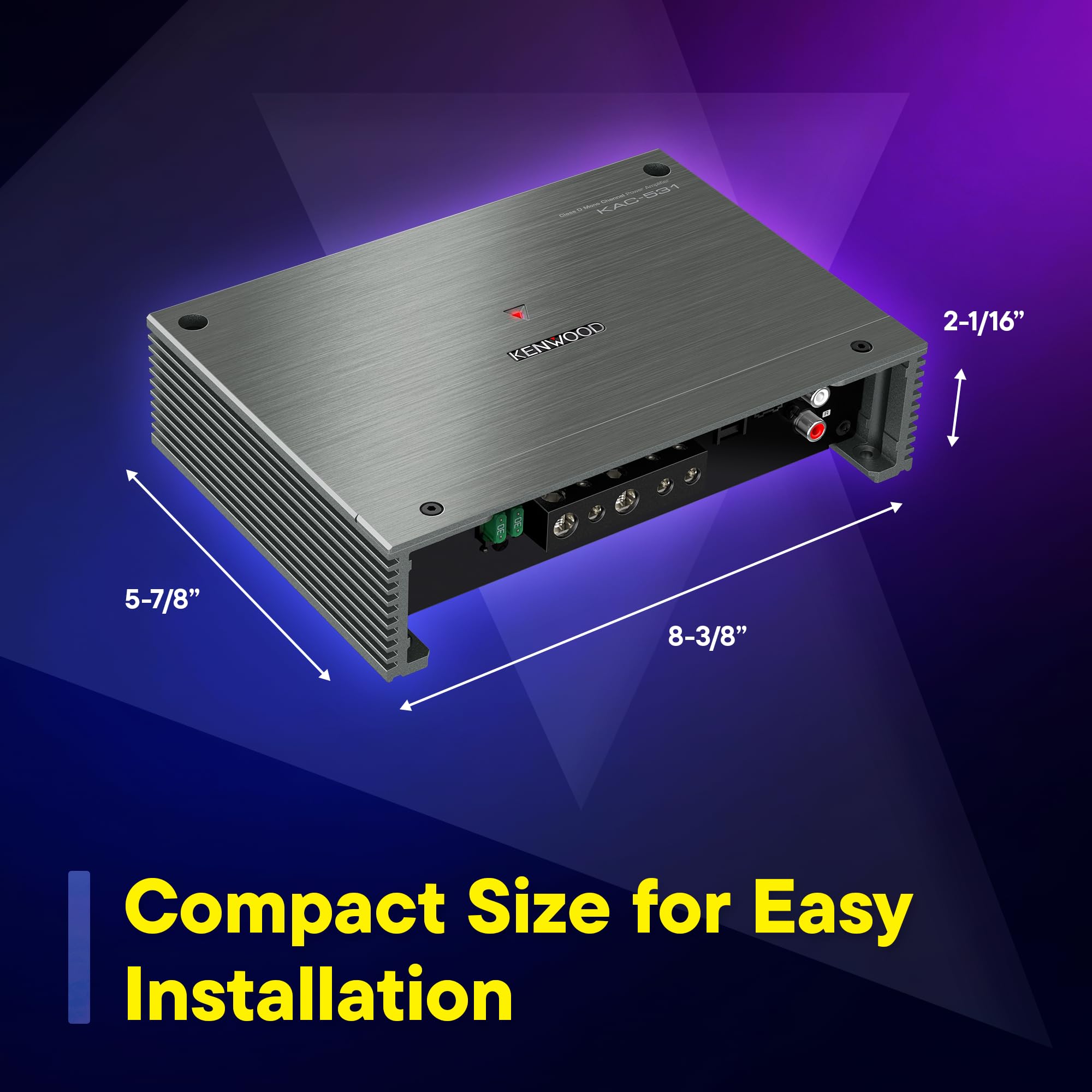 Amazon.com: KENWOOD KAC-531 Class D Mono Power Amplifier – 1000W