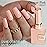 Double Rhythm Gel Polish 15ML Pure Sheer Same Color Same Bottle Soak Off Gel Polish Nail Art Manicure Salon DIY at Home for Women (Milky Orange Pink-A1317)