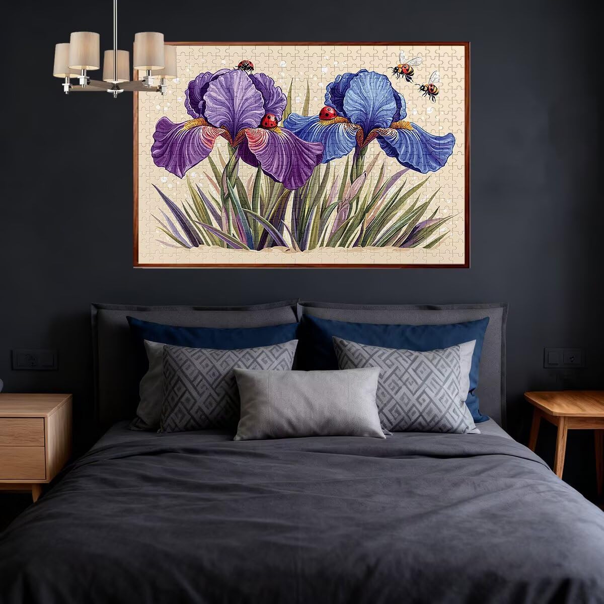 Puzzle dla dorosłych 5000 puzzli kwiatowych 5000 sztuk dla dorosłych drewniane gry logiczne z pszczołami, klasyczna edukacyjna wymagająca gra dla całej rodziny, dekompresja, prezenty dekoracyjne w