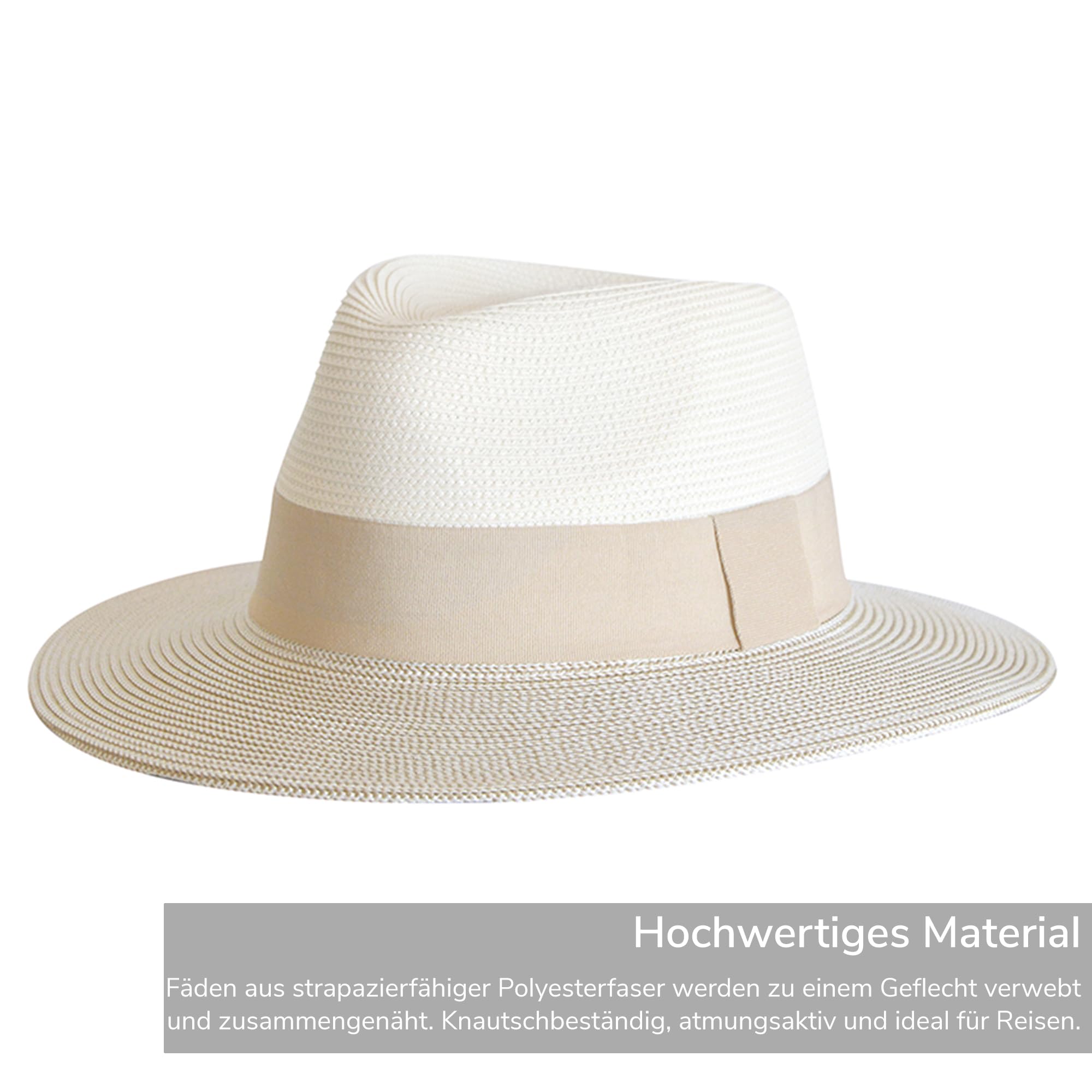 Naledi Fedora Damen Sonnenhut mit UV Schutz Größe einstellbar - 4 Farben