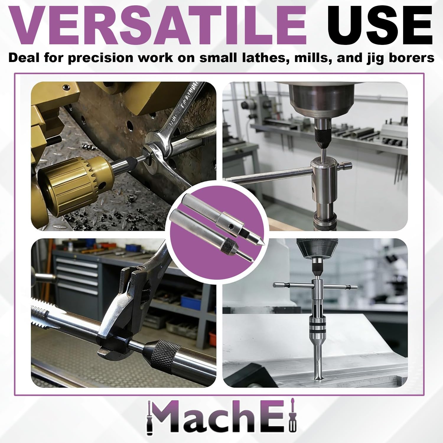MachEl Spring Center Tap Guide Tools for Lathe, Mill, and Jig Bore Threading Alignment (Set of 2) 1