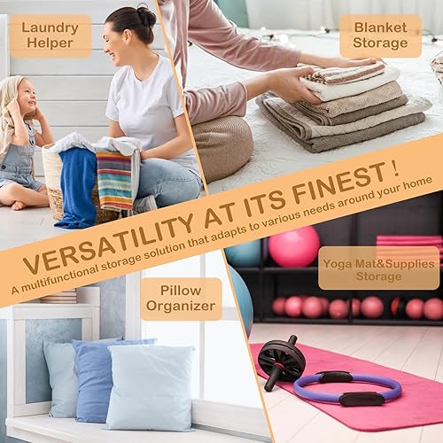 Miniatura 7 de ANROYE Almacenamiento grande de animales de peluche en las esquinas, juguete de peluche para niños, hamaca de pared gris para habitación de niñas,