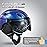 Odoland Ski Helmet with 2-in-1 Visor Goggles, Light Weight Snowboard Helmet for Men Women, Snow Sport Helmets for Skiing, Skating, Snowboarding,Starry Blue,M