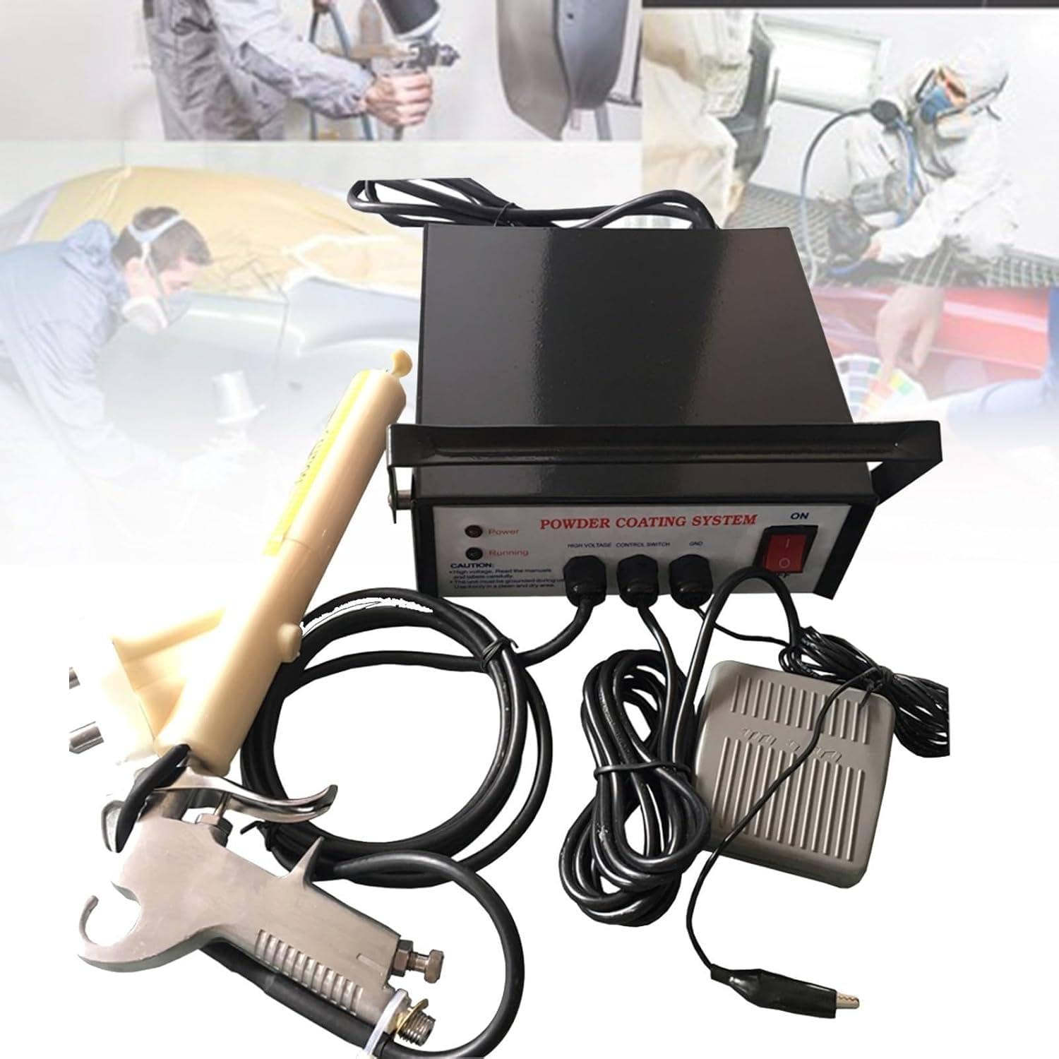 Máquina pulverizadora electrostática de 5 velocidades para recubrimiento preciso en polvo