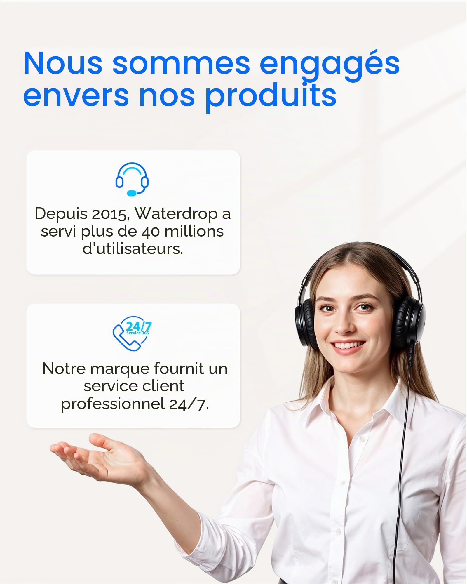 Waterdrop RF10-UF Catouche de filtre de rechange 0,01 micron pour filtre à eau sous évier 10UA/10UA-UF/10UB/10UB-UF, réduit le plomb, le chlore, le mauvais goût et les odeurs