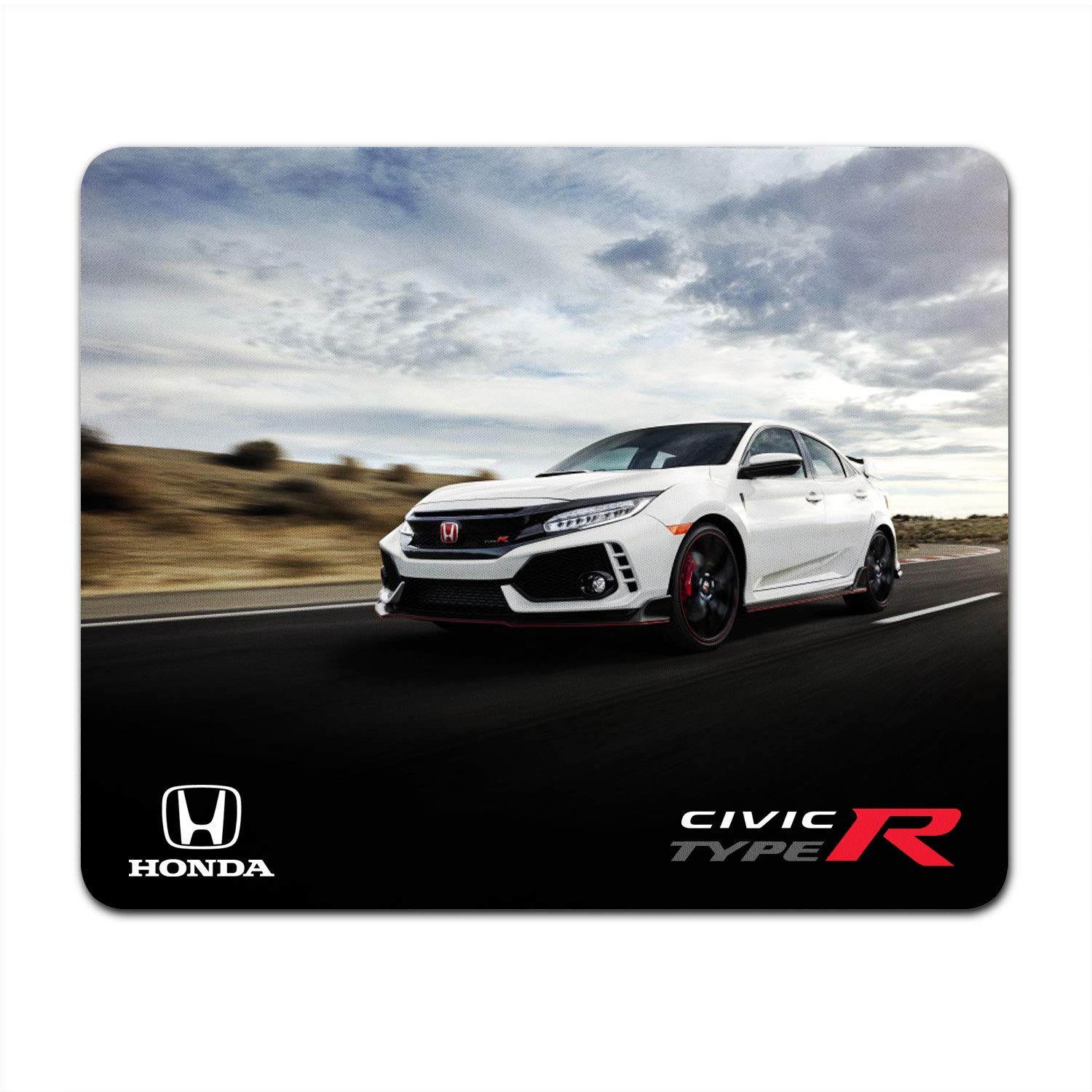 iPick ImageHonda Civic Type-R in White Side View Racing PC Mouse Pad