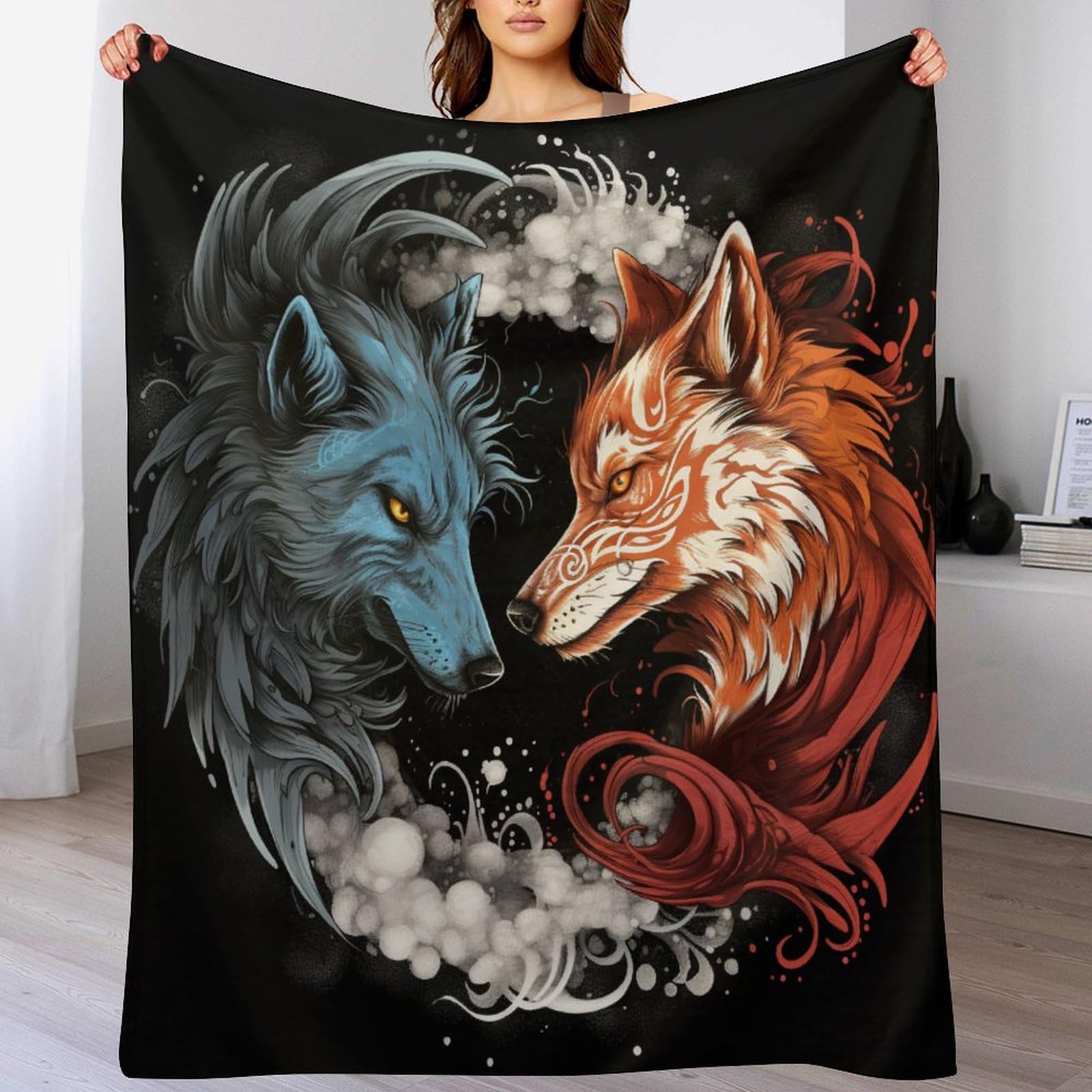 Couverture en flanelle polaire lavable pour plaid de canapé chaud