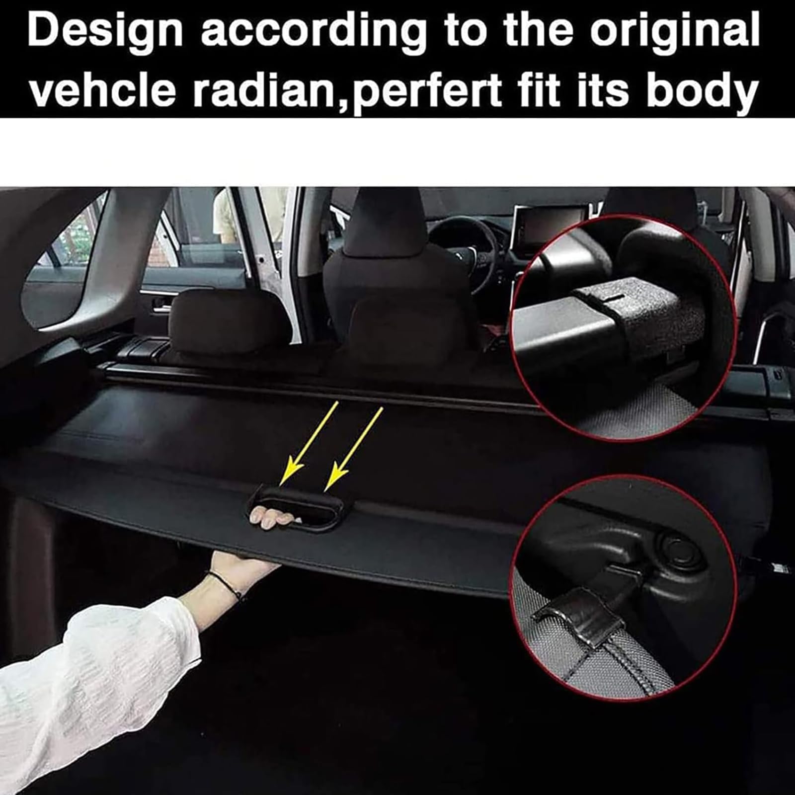 Étagère Arrière Rétractable De Coffre pour Mercedes-Benz V Class Viano Valente Vito W639 2004~2014 Noir Housse Colis Cargo Coque Cache-Bagages Couverture De Cargaison De Coffre