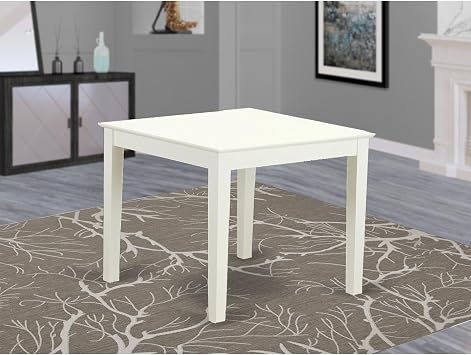 HomeStock Modern Square Dining Table - 36" Oak Finish Table for Kitchen, Dining Room, Small Space
