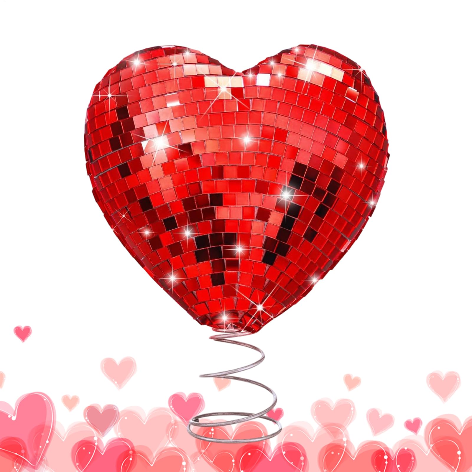 Decoración de árbol de San Valentín romántica con figuras de corazón para la cocina