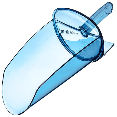 San Jamar SI9500 Policarbonato Saf-T-Scoop solamente, 64oz a 86oz, para máquina de hielo, azul