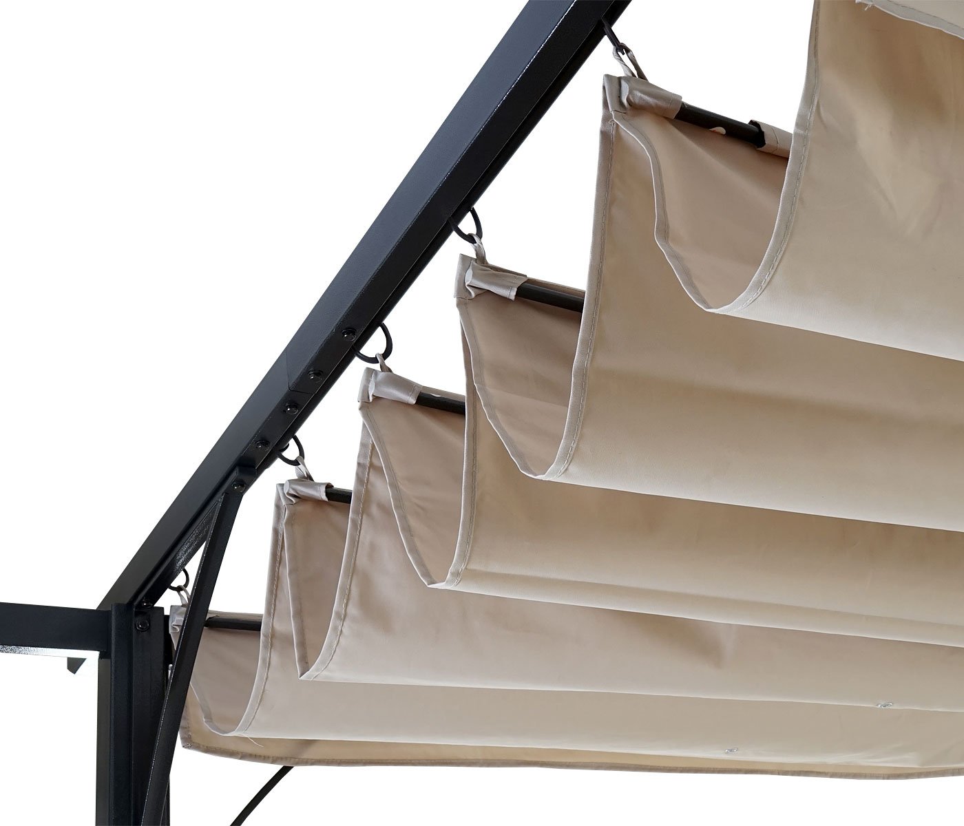 Ersatzbezug 320x250cm für Dach Pergola Pavillon HWC-C42 3x3m - Creme