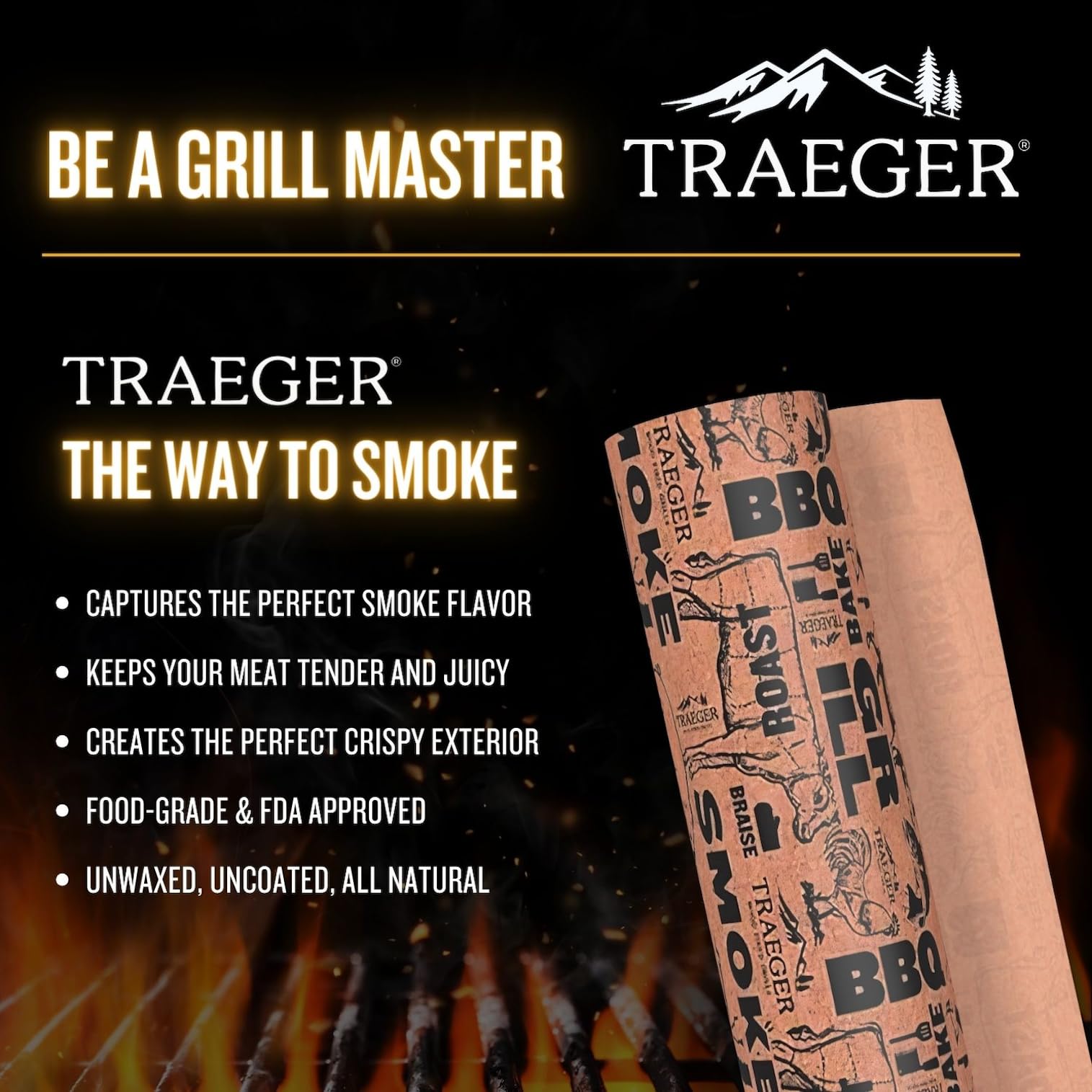 Traeger Grills BBQ Rouleau de papier de boucher 20 m