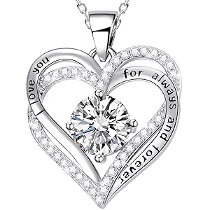 TZPI Love Heart Necklaces for Women as Gifts For her, I Love You Red Necklaces as Birthday Jewerly