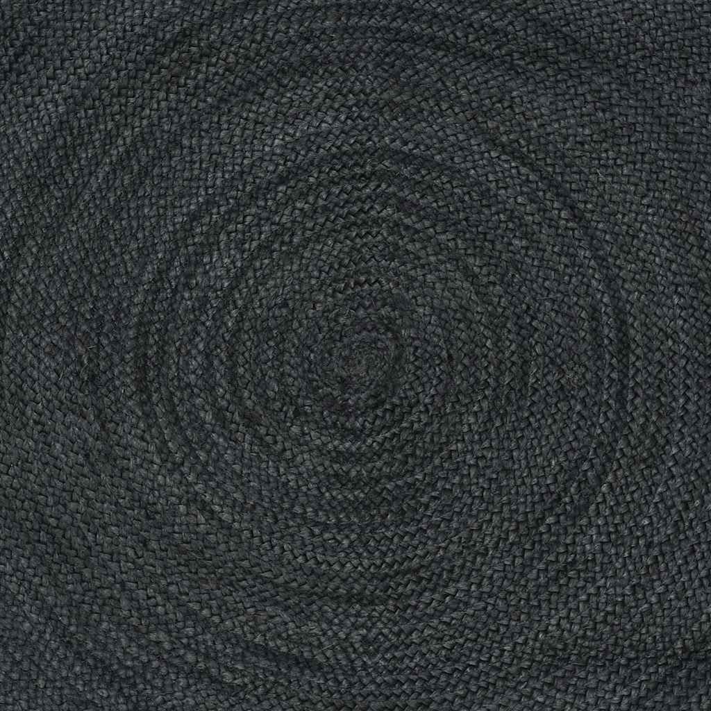 Tapis de Surface Gris foncé en Jute 200 x 290 cm Fait Main pour Salon Chambre Bureau Couloir intérieur, Texture Naturelle, déco Moderne, Usage Quotidien